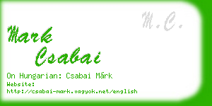mark csabai business card