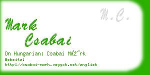 mark csabai business card